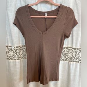 Free people ribbed baby tee